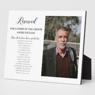 Father of Groom Photo Dear Lord Memorial Wedding Plaque