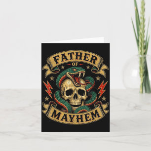 Father Of Mayhem Men Dad Funny Fathers Day Card