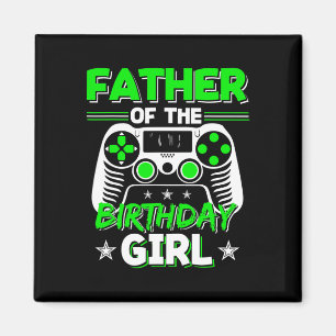 Father Of The Birthday Girl Video Game Bday Party Magnet