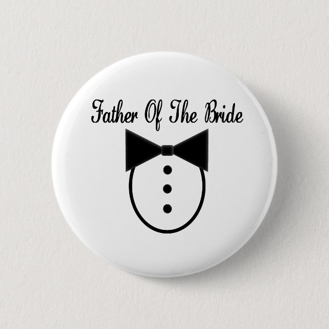 Father of the Bride 6 Cm Round Badge (Front)