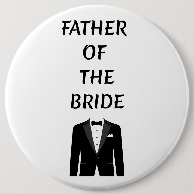 Father of the Bride 6 Cm Round Badge (Front)