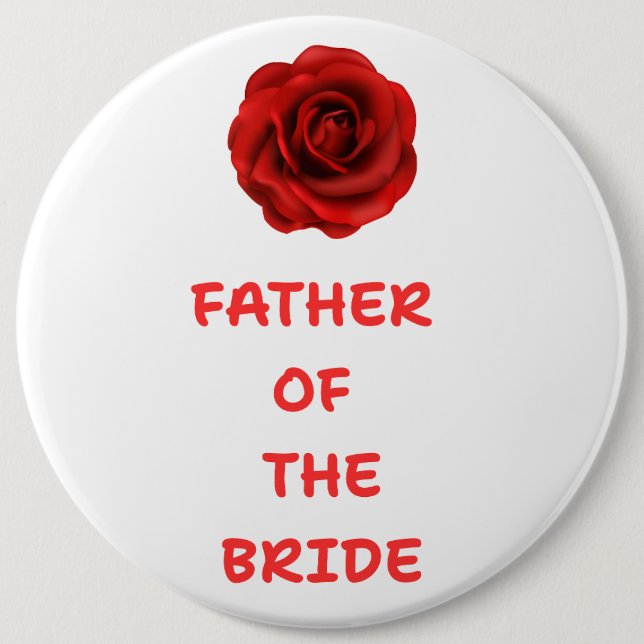 Father of the Bride 6 Cm Round Badge (Front)