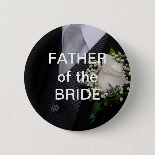 Father Of The Bride 6 Cm Round Badge (Front)