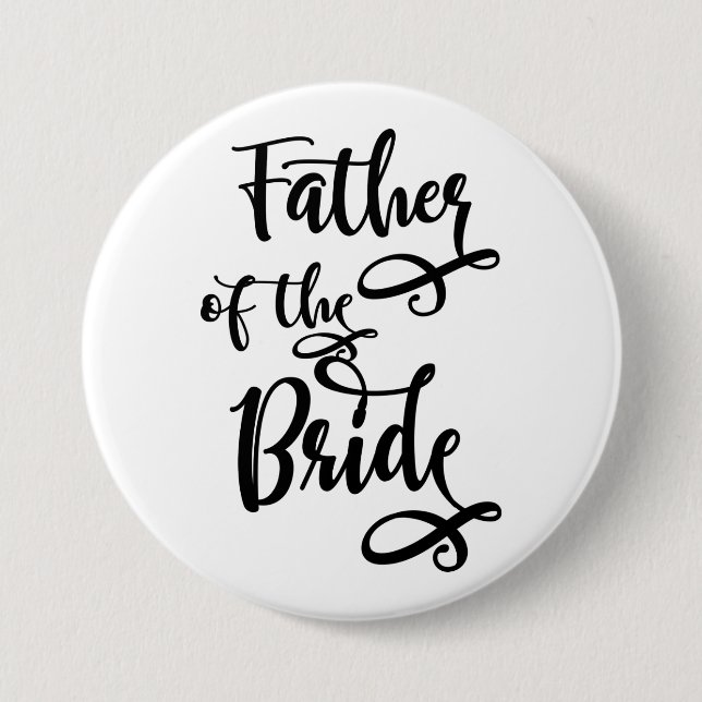 Father of the Bride 7.5 Cm Round Badge (Front)