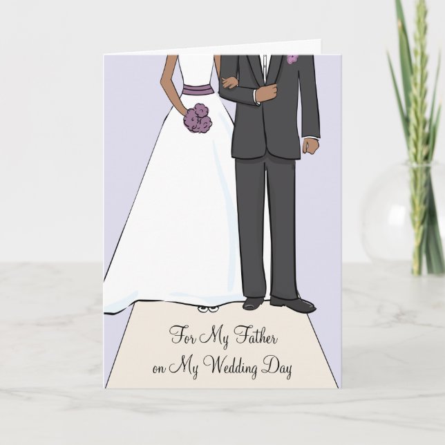 Father of the Bride African American Thank You Card (Front)