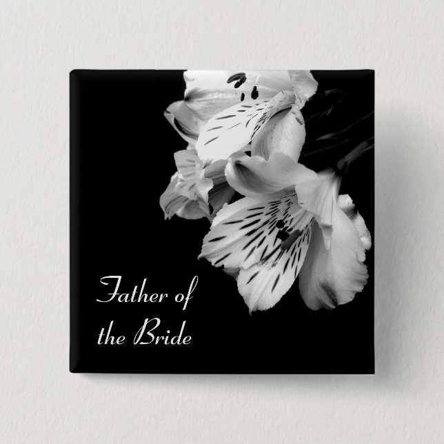 Father of the Bride Alstroemeria Lily Button (Front)