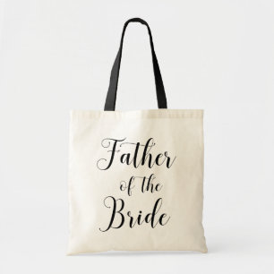 Father of the bride. Black and white wedding bag