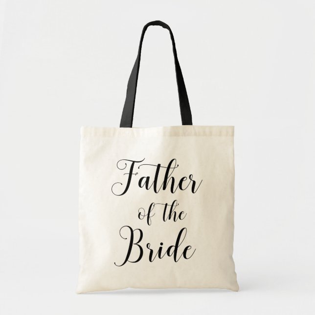 Father of the bride. Black and white wedding bag (Front)