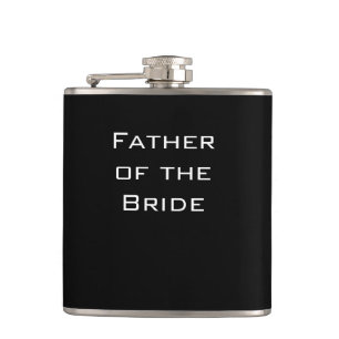 Father of the Bride Black Flask