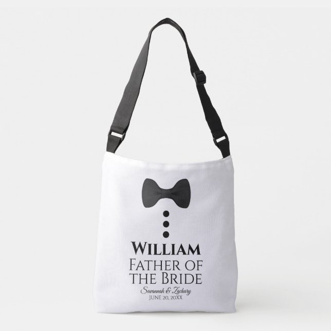 Father of the Bride Black Tie Wedding Swag Bag (Front)