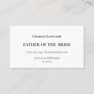 Father of the Bride Business Cards