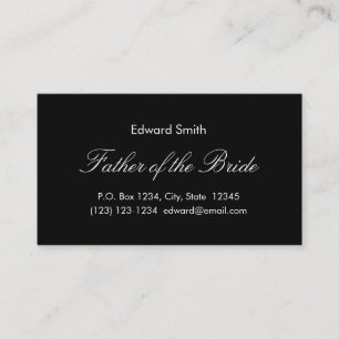 Father of the Bride Business Cards
