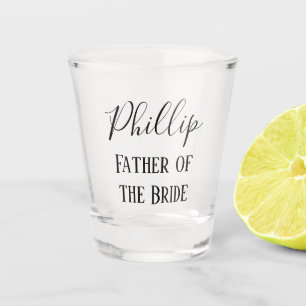 Father of the Bride Calligraphy Shot Glass