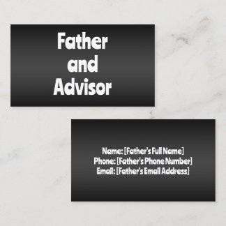 Father of the Bride Calling Card