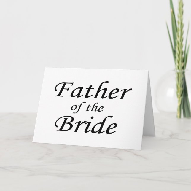 Father of the Bride Card (Front)