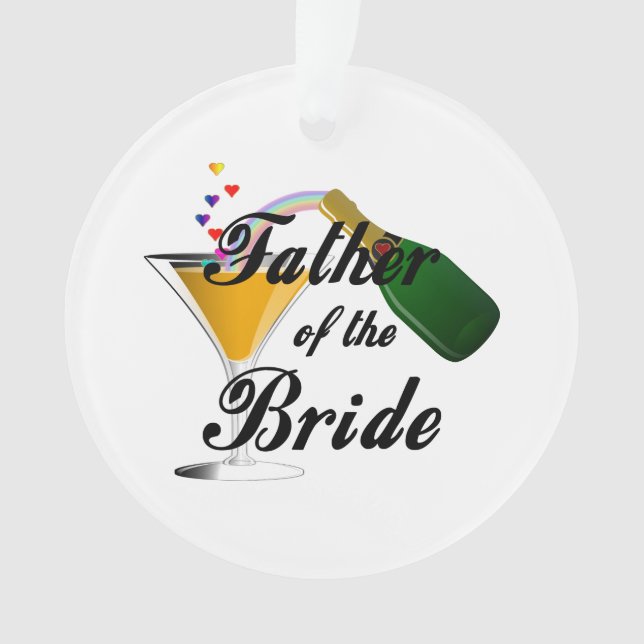 Father of the Bride Champagne Toast Ornament (Front)