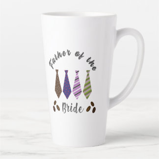 Father of the bride colourful tie coffee mug