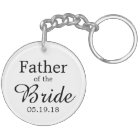 Father of the Bride Custom Photo Keychain