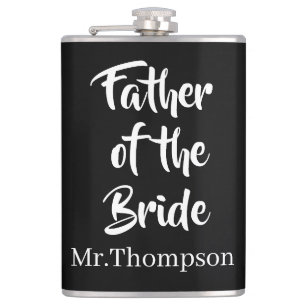 Father of the Bride Custom Wedding Parent Gift Hip Flask