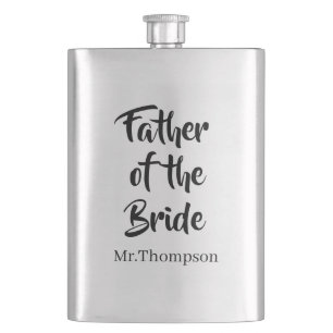 Father of the Bride Custom Wedding Parent Gift Hip Flask