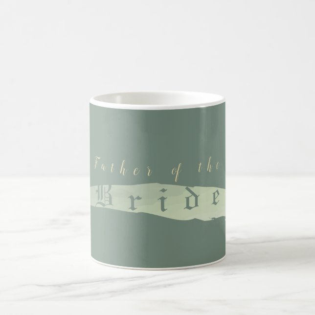 "Father of the Bride"Drk.Teal Wedding Text "Love" Coffee Mug (Center)