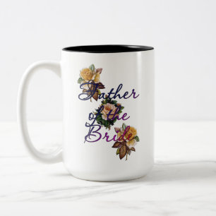 Father Of The Bride Floral Two-Tone Coffee Mug