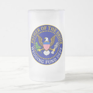 Father Of The Bride Frosted Glass Beer Mug