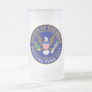 Father Of The Bride Frosted Glass Beer Mug