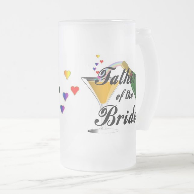 Father of the Bride   Frosted Glass Beer Mug (Front Right)