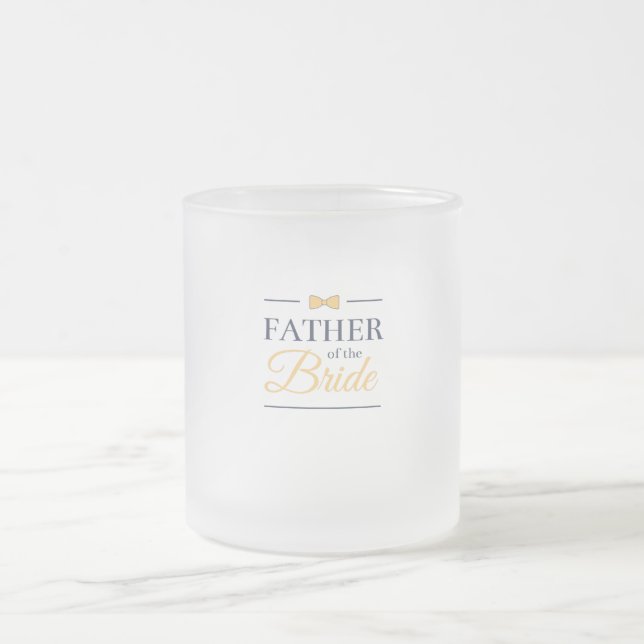 Father of the bride frosted glass coffee mug (Center)