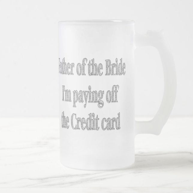 Father of the Bride Gift Glass Beer Stein (Right)