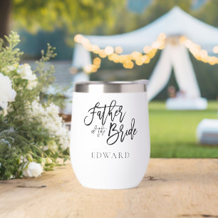 Father of The Bride Gift Name Black Calligraphy