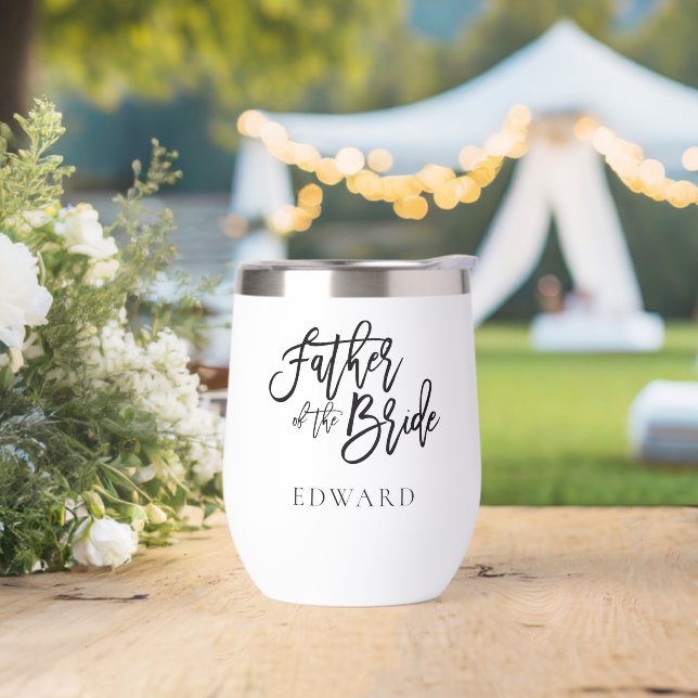 Father of The Bride Gift Name Black Calligraphy  (Wedding)
