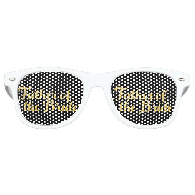 Father of the bride gold retro sunglasses (Front)