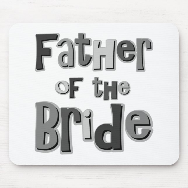 Father of the Bride Grey Mouse Mat (Front)