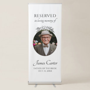 Father Of The Bride In Loving Memory Wedding Retractable Banner