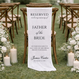Father Of The Bride Linen Reserved Wedding Memory Short Table Runner