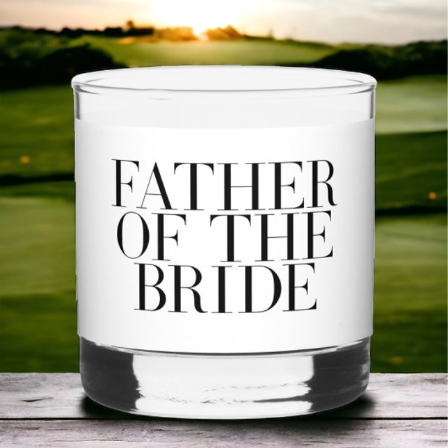 Father of the Bride Modern Custom Minimalist  Whiskey Glass (Creator Uploaded)