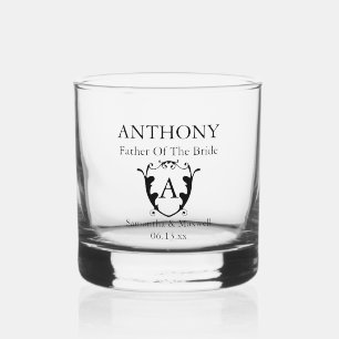 Father of the Bride Personalised Monogrammed Whiskey Glass
