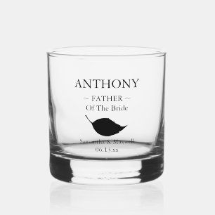 Father of the Bride Personalised Wedding Party Whiskey Glass