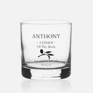 Father of the Bride Personalised Wedding Party Whiskey Glass