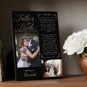Father of the Bride Personalised Wedding Photo Plaque