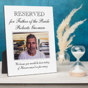 Father Of The Bride Photo Memorial Wedding Plaque