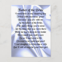 Father of the Bride Poem - Blue Silk