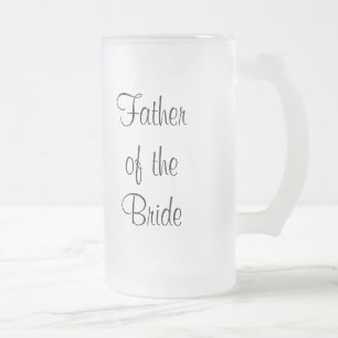 Father of the Bride Thank You Tankard Frosted Glass Beer Mug