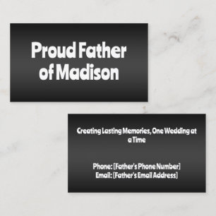 Father of the Bride Wedding Calling Card