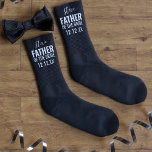 Father of the Bride Wedding Favour Bridal Party Socks<br><div class="desc">Which Father of The Bride would not adore a pair of black and white wedding socks as thank you gift? I don't know one that wouldn't! Add his name and your wedding date and get ready to take a picture of the look of joy on his face.</div>