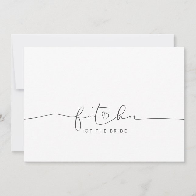 Father of the Bride Wedding Morning Message (Front)