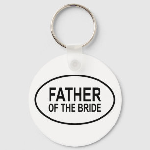 Father of the Bride Wedding Oval Key Ring