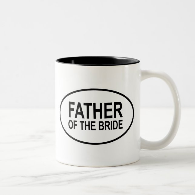 Father of the Bride Wedding Oval Two-Tone Coffee Mug (Right)
